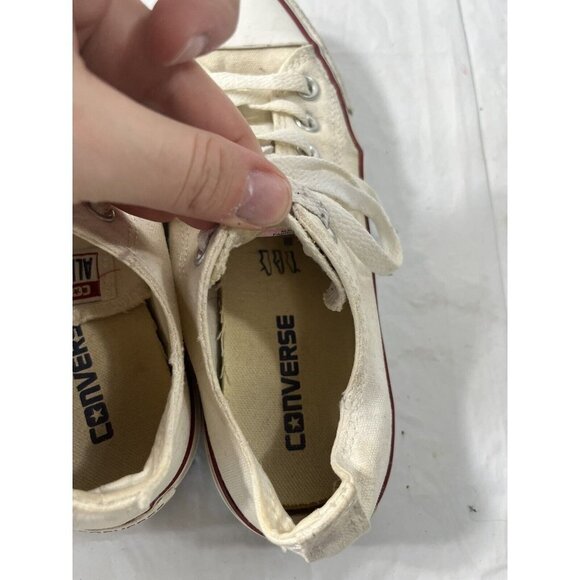 Converse ALL STAR White Canvas Lows Size 6.5 - Picture 9 of 13